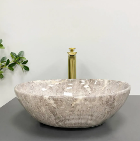 Раковина для ванной VBI PARMA 41,5x33,5 см керамика серый камень глянцевый VBI-011018