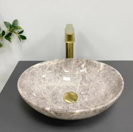 Раковина для ванной VBI PARMA 41,5x33,5 см керамика серый камень глянцевый VBI-011018