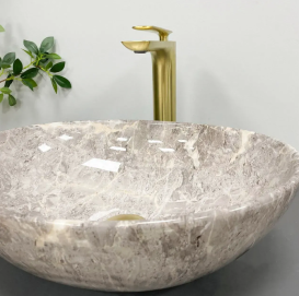 Раковина для ванной VBI PARMA 41,5x33,5 см керамика серый камень глянцевый VBI-011018