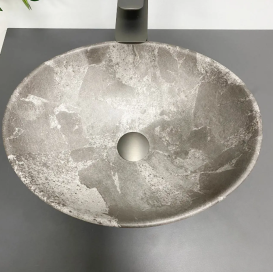 Раковина для ванної кімнати VBI PARMA 42x34 см кераміка темно-сірий камінь матовий VBI-011019