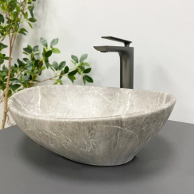 Раковина для ванної кімнати VBI PARMA 42x34 см кераміка бежевий камінь матовий VBI-011020