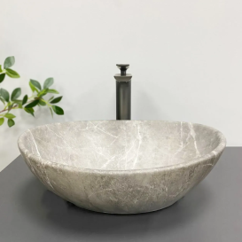 Раковина для ванної кімнати VBI PARMA 42x34 см кераміка бежевий камінь матовий VBI-011020