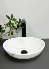 Раковина для ванной VBI PARMA S 35x26 см керамика природный мрамор глянцевый VBI-011002