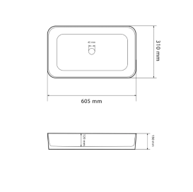 Раковина для ванной VBI PATERNO 60,5x31 см керамика белый VBI-012609