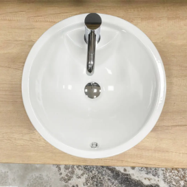Раковина для ванної кімнати VBI PIANETTE 45x45 см кераміка білий VBI-018015
