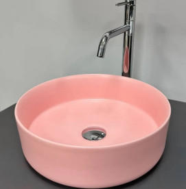 Раковина для ванної VBI Prato ⌀35,5 см кераміка рожевий матовий VBI-011417