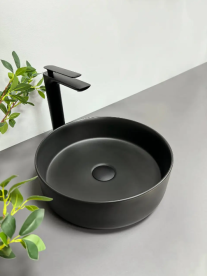 Раковина для ванной VBI PRATO 35,5x35,5 см керамика черный матовый VBI-011401