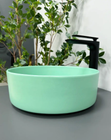 Раковина для ванної кімнати VBI PRATO 35,5x35,5 см кераміка м'ятний матовий VBI-011403