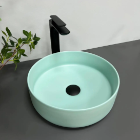 Раковина для ванной VBI PRATO 36x36 см керамика бирюзовый матовый VBI-011405