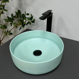 Раковина для ванной VBI PRATO 36x36 см керамика бирюзовый матовый VBI-011405