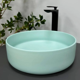 Раковина для ванной VBI PRATO 36x36 см керамика бирюзовый матовый VBI-011405