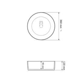 Раковина для ванной VBI PRATO 36x36 см керамика бирюзовый матовый VBI-011405