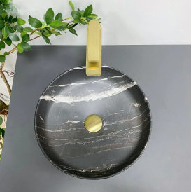 Раковина для ванної кімнати VBI PRATO 38x38 см кераміка чорний онікс матовий VBI-011406