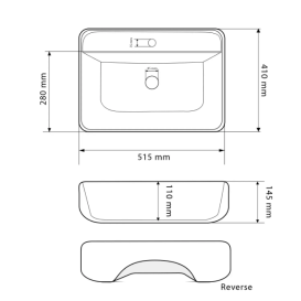 Раковина для ванной VBI RAGUSA 51,5x41 см керамика белый VBI-014500