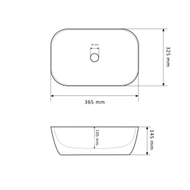 Раковина для ванной VBI RAVENNA 36,5x32,5 см керамика мармо черный матовый VBI-011220