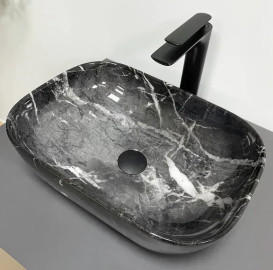 Раковина для ванной VBI Ravenna 46х33,5 см керамика Black opal glossy VBI-011225
