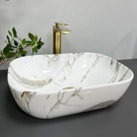 Раковина для ванної кімнати VBI RAVENNA 46x32,5 см кераміка аякс глянсовий VBI-011205