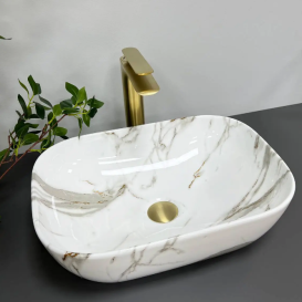 Раковина для ванної кімнати VBI RAVENNA 46x32,5 см кераміка аякс глянсовий VBI-011205