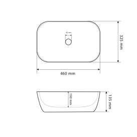 Раковина для ванной VBI RAVENNA 46x32,5 см керамика природный мрамор глянцевый VBI-011208