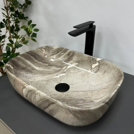 Раковина для ванной VBI RAVENNA 46x32,5 см керамика яшма глянцевая VBI-011211