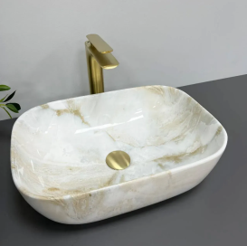 Раковина для ванной VBI RAVENNA  46x32,5 см керамика лабрадорит глянцевый VBI-011212