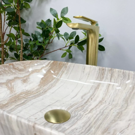 Раковина для ванной VBI RAVENNA  46x32,5 см керамика травертин глянцевый VBI-011204