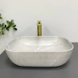 Раковина для ванної кімнати VBI RAVENNA 46x32,5 см кераміка сірий камінь матовий VBI-011216