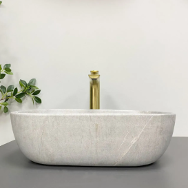Раковина для ванної кімнати VBI RAVENNA 46x32,5 см кераміка сірий камінь матовий VBI-011216