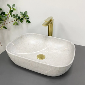 Раковина для ванної кімнати VBI RAVENNA 46x32,5 см кераміка сірий камінь матовий VBI-011216