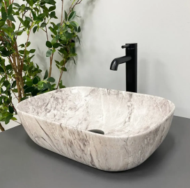 Раковина для ванної кімнати VBI RAVENNA 46x32,5 см кераміка камінь матовий VBI-011217