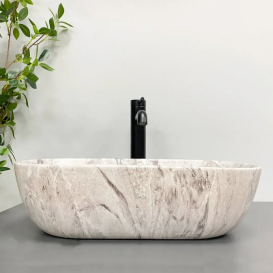 Раковина для ванної кімнати VBI RAVENNA 46x32,5 см кераміка камінь матовий VBI-011217