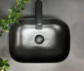 Раковина для ванної кімнати VBI RAVENNA 46x33 см кераміка чорний матовий VBI-011203