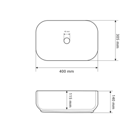 Раковина для ванной VBI RAVENNA S 40x30,5 см керамика мармо глянцевый VBI-012305