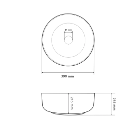 Раковина для ванної кімнати VBI ROSSANO 39x39 см кераміка білий VBI-012610