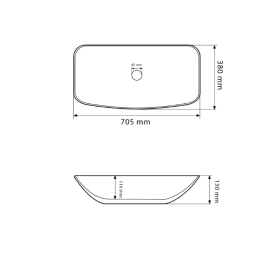 Раковина для ванної кімнати VBI SILVI 70 70,5x38,5 см кераміка білий VBI-015101