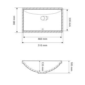 Раковина для ванної кімнати VBI SIRACUSA 51x38 см кераміка білий VBI-018001
