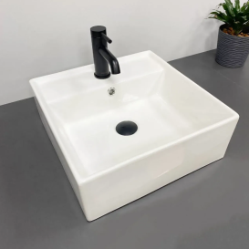 Раковина для ванної кімнати VBI TERAMO S 41x41 см кераміка білий VBI-014700