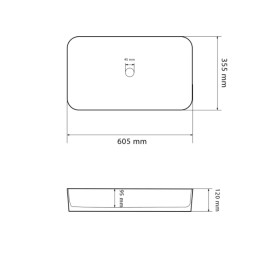 Раковина для ванной VBI TRIEST 60,5x35,5 см керамика черный матовый VBI-012701