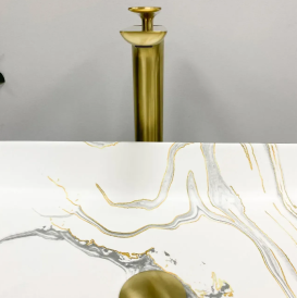 Раковина для ванної кімнати VBI TRIEST 61,5x35 см кераміка плямистий матовий VBI-012705