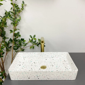 Раковина для ванной VBI TRIEST 61,5x35 см керамика мозаика глянцевая VBI-012709