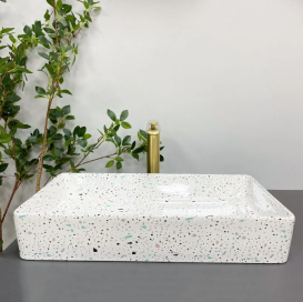 Раковина для ванной VBI TRIEST 61,5x35 см керамика мозаика глянцевая VBI-012709