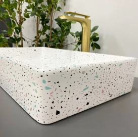 Раковина для ванной VBI TRIEST 61,5x35 см керамика мозаика глянцевая VBI-012709