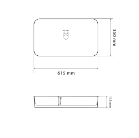 Раковина для ванной VBI TRIEST 61,5x35 см керамика мозаика глянцевая VBI-012709