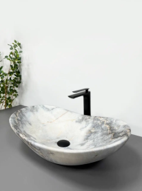 Раковина для ванної кімнати VBI TURIN 60,5x35,5 см кераміка граніт матовий VBI-011503