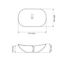 Раковина для ванної кімнати VBI TURIN 61,5x36  см кераміка білий VBI-011500