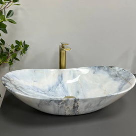 Раковина для ванной VBI TURIN 61,5x36 см керамика гранит глянцевый VBI-011507