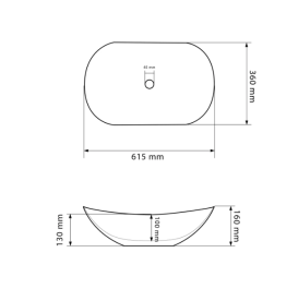 Раковина для ванной VBI TURIN 61,5x36 см керамика гранит глянцевый VBI-011507