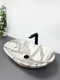 Раковина для ванной VBI TURIN THUNDER MATT 62x36,5 см керамика мрамор матовый VBI-011504