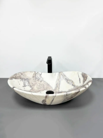 Раковина для ванной VBI TURIN THUNDER MATT 62x36,5 см керамика мрамор матовый VBI-011504
