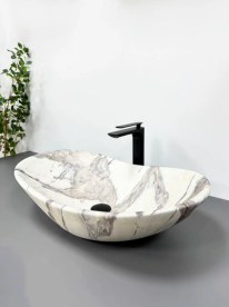 Раковина для ванной VBI TURIN THUNDER MATT 62x36,5 см керамика мрамор матовый VBI-011504